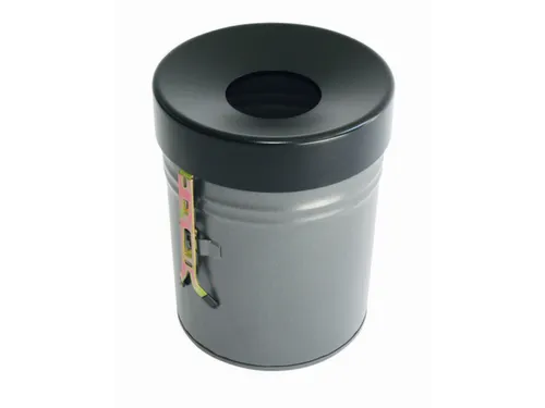 afvalbak,vlamdovend,30l,HxØ 415x344mm,wandmontage,kop zwart