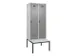 locker met bank,voor scheiding van kleding,HxBxD 2120x800x815mm,2vak