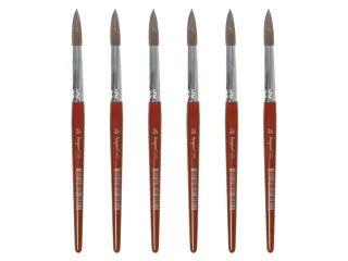 Penseel Kangaro Serie 120 rond Nr. 24 geitenhaar doos 6 stuks - 1