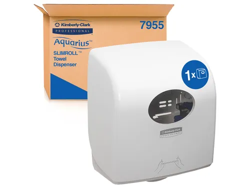 Handdoekroldispenser Kimberly Clark Aquarius Slimroll wit 7955