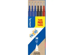Penvulling Pilot Frixion Ball 0.7mm Medium punt 6 stuks assorti