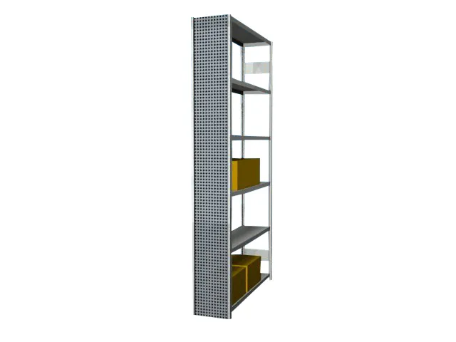 paroi latérale,p. rayonnage sans boulons,HxP 2500x300mm,acier,RAL7035
