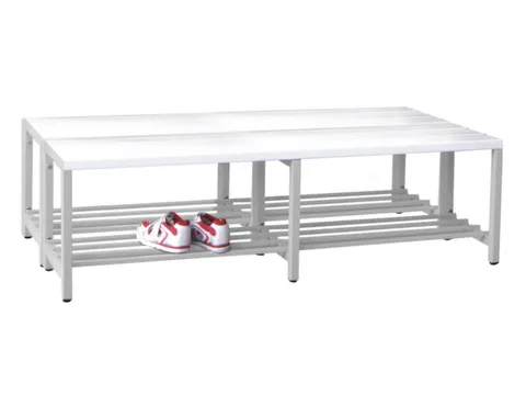 dubbele zitbank,HxLxD 430x1500x740mm,onderstel RAL5010