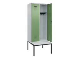 locker met bank,HxBxD 2120x800x815mm,2vak,vak B 400mm,cilinderslot