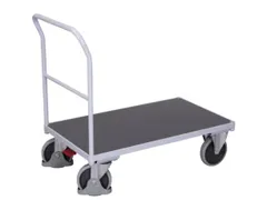 duwbeugelwagen,draagverm. 400kg,laadvl. LxB 910x500mm,houtplaat