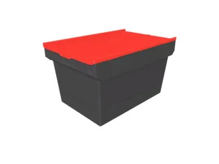 Herbruikbare containers HxLxB 340x610x400mm 58l PP-regeneraat rood - 1