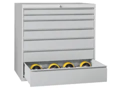 Ladenkast HxBxD 1000x1023x600mm 7 Laden Ral7035