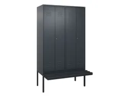 locker voor scheiding van kleding,HxBxD 2120x1200x815mm,4vak