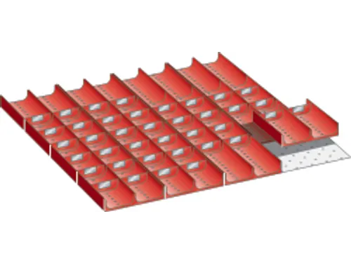 Indelingsmateriaal Front 50mm 16 40gootverdelers 717mm