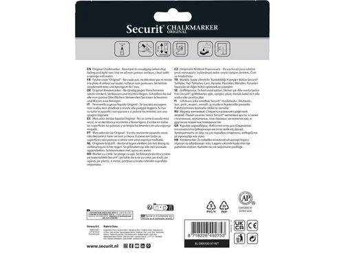 Krijtstift Securit Sma-100 Rond 1-2mm Wit 7 Stuks