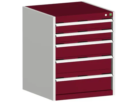 ladekast HxBxD 800x650x525mm 5laden romp RAL7035 front RAL3004