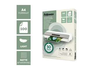 Lamineerhoes Fellowes A4 light 50% gerecycled mat 100stuks - 3