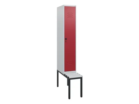 Armoire vestiaire avec banc HxlxP 1950x300x815mm 1compart.