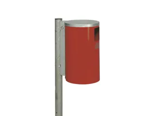 Afvalverzamelaar Wand-/Buisbevestiging 30 Liter Verzinkt Romp Ral3000 - 1