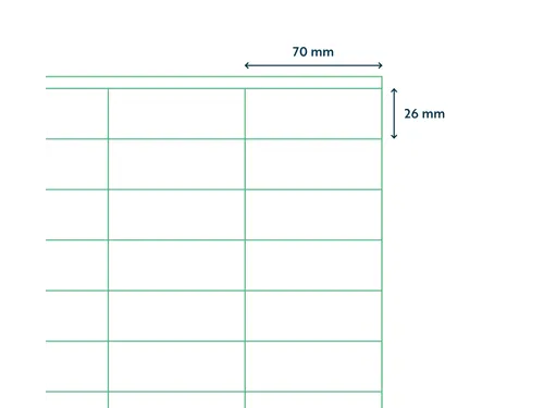 Etiketten Zelfklevend Wit 33 op A4 70x26mm 1000 Vel