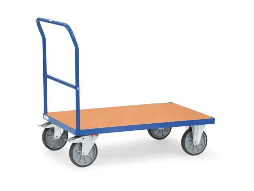 Duwbeugelwagen 2503 600kg 1200x800mm Houten Plaat Ral5007