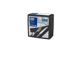 Tork 509419 Textured Dinnerservet zwart 39x39cm 1000 Stuks - 4