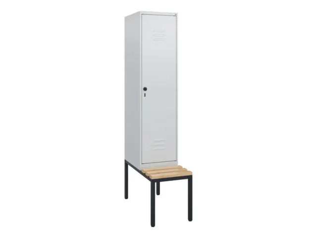 locker met bank,HxBxD 1950x400x815mm,1vak,vak B 400mm,draaigrendel