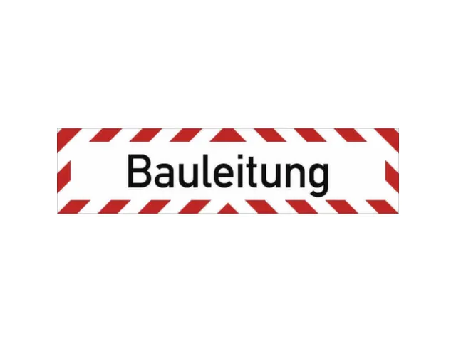 aanwijzingsbord,Bouwdirectie,folie,rood/wit/zwart,zelfklevend