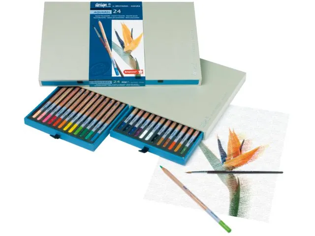 Kleurpotloden Bruynzeel 8835 Design aquarel 24stuks assorti