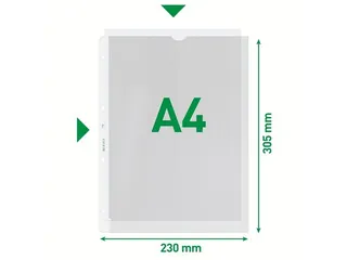 Showtas Leitz 4780 A4 4-gaats Pp 0.13mm Nerf 2 Zijden Open - 9