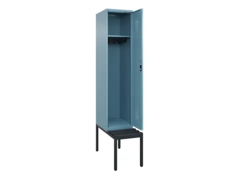 locker met bank,HxBxD 2120x400x815mm,1vak,vak B 400mm,cilinderslot