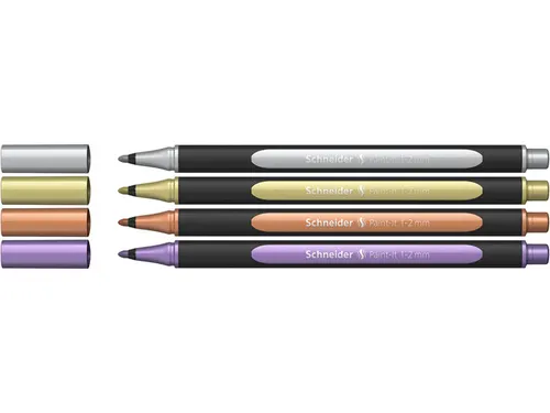 Metallic liner Schneider Paint-It 020 1-2mm etui 4st. (metallic zilver