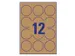 Productetiket Avery L7106-20 60mm Bruin 240stuks