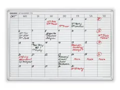 weekplanners HxB 60x90cm magnetisch bord wit met raster