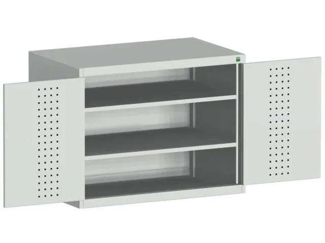 kast met geperforeerde platen,HxBxD 800x1050x525mm,2xStalen bodem