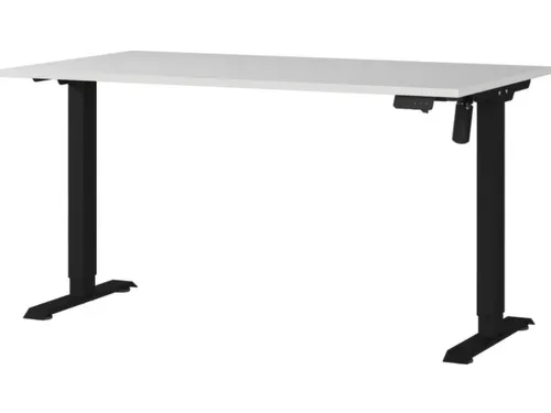 Elektrisch ihv bureau,HxBxD 710-1190x1400x800mm,blad lichtgrijs