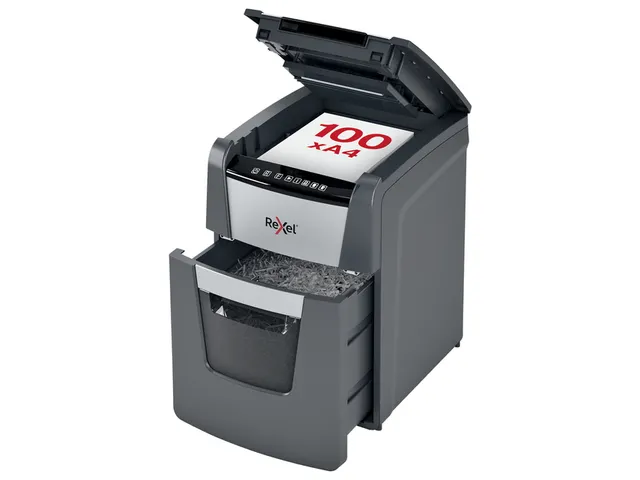 Papiervernietiger Rexel Optimum Auto+ 100X P-4 snippers 4x28mm