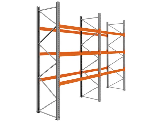 palletstelling,basis+1xaanbouw,HxBxD 3990x5700x1100mm,vakl. 3000kg
