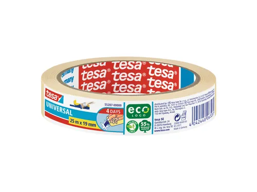 Afplaktape tesa Economy 25mx19mm geel