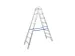 Échelle Double Accès Aluminium L 2 35m 2x8 échelons Charnières Alu