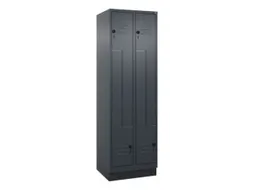 Z-garderobekast,HxBxD 1950x600x500mm,vak B 150/300mm,draaigrendel