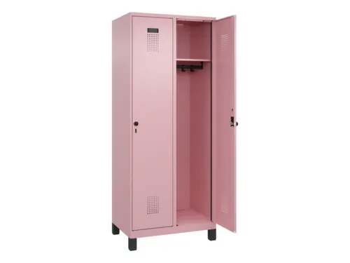 locker,HxBxD 1950x800x500mm,2vak,vak B 400mm,draaigrendel,voeten