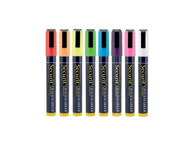 Krijtstift Securit Sma-510 Schuin Assorti 2-6mm Blister à 8st