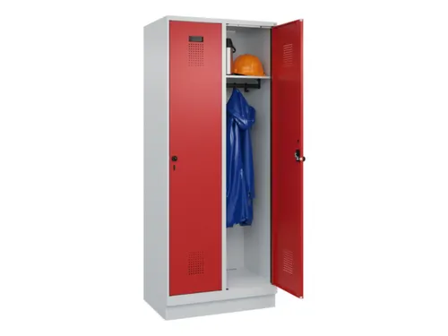 locker,HxBxD 1950x800x500mm,2vak,vak B 400mm,draaigrendel,sokkel