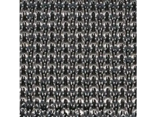 Schoonloopmat Grof Vuil Ldpe 57x86 Lichtgrijs