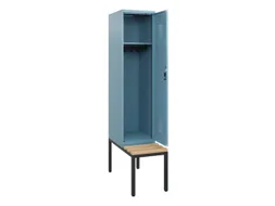 locker met bank,HxBxD 1950x400x815mm,1vak,vak B 400mm,cilinderslot