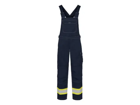 Tranemo 5742 Amerikaanse overall, marineblauw/fluo geel, maat 60, per