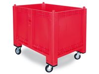 Stapelcontainer Pp Hxbxd 850X1200X800Mm 550 Liter 4Wielen Rood