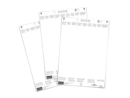 Papieren inserts voor documenthouders 210x74mm (60 kaartjes)