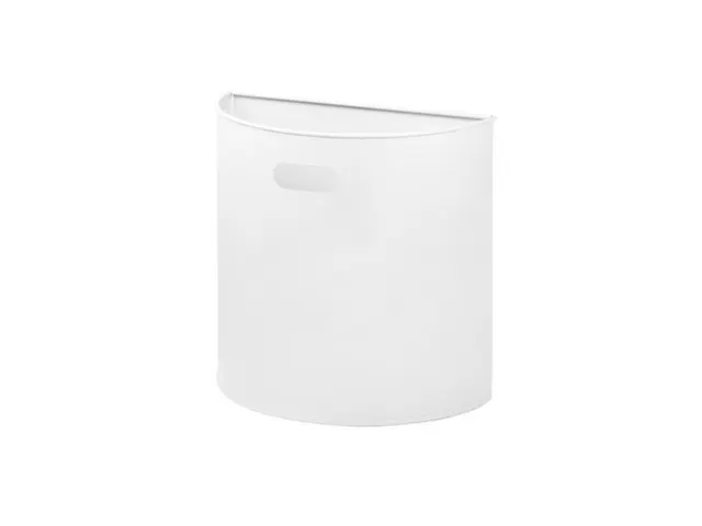 afvalbak,20l,HxBxD 388x395x195mm,wandmontage,romp staal wit
