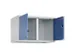 opzetkast,v. locker voor scheiding van kleding,2vak.,vak B 400mm
