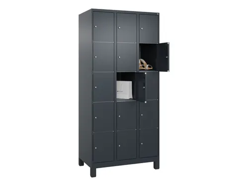 lockerkast HxBxD 1950x900x500mm 3x5vakken cil.-slot voeten
