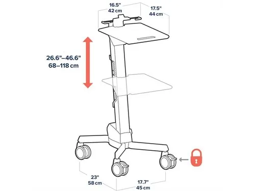 Neo-Flex Laptoptrolley Grijs