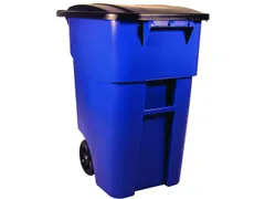 Brute-rolcontainer Met Deksel 189.3 Liter Blauw Rubbermaid