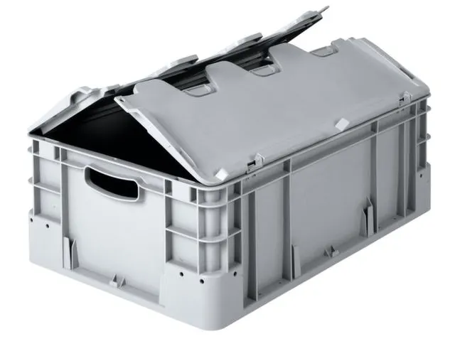Bac Industriel Gerbable Pp Hxlxl 320X600X400Mm 60L Gris